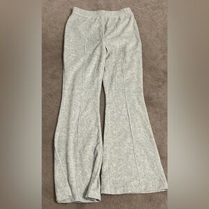Aerie Groove On Velour High Waisted Ribbed Flare Pants